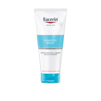 Гель-крем для лица и тела Eucerin (Юцерин) Sensitive Relief After-sun 83583 после загара солнцезащитный ультралегкий, 200 мл-0