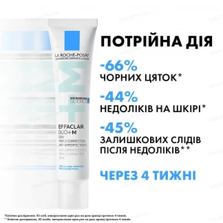 Гель-крем La Roche-Posay (Ля Рош-Позе) Effaclar Duo+M тройного действия для коррекции недостатков кожи 40мл-4