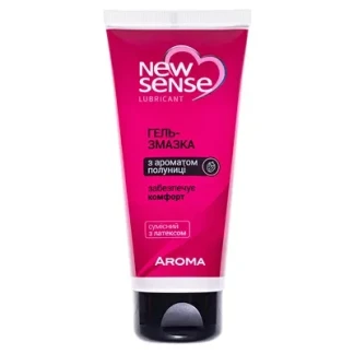 Гель-змазка інтимна New Sense Aroma з ароматом полуниці 100мл-0