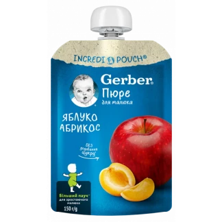 Фруктове пюре Gerber (Гербер) яблуко/абрикос 150г-0