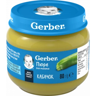 Пюре Gerber (Гербер) кабачок 80г-0