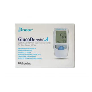 Глюкометр GlucoDr (ГлюкоДоктор) для вимірювання рівня глюкози  в крові-0
