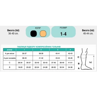 Гольфи компресійні чоловічі Алком 5052 закритий мисок, 2 компресія р.2, чорні-0