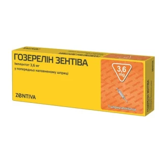 ГОЗЕРЕЛІН Зентіва імплантат по 3,6мг №1 у попередньо заповненому шприці ГОЗЕРЕЛІН Зентіва імплантат по 3,6мг №1 у попередньо заповненому шприці-0