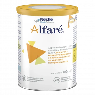 Харчовий продукт спеціального споживання Nestle (Нестле) Alfare DS080-10, суха напівелементна гіпоалергенна суміш, 400 г-0