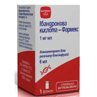 ІБАНДРОНОВА Кислота-Фармекс концентрат для розчину для інфузій по 1мг/мл по 6мл №1-0