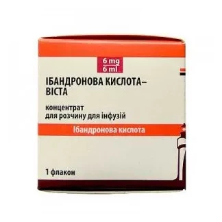 ИБАНДРОНОВАЯ КИСЛОТА-Виста концентрат для раствора для инфузий 1мг/мл по 6мл №1-0