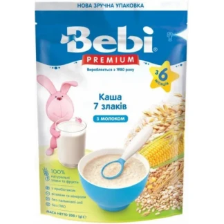 Каша BEBI (Беби) Премиум молочная 7 злаков 6+мес. 200г-0