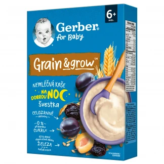 Каша безмолочная Gerber (Гербер) сухая овсяно-пшеничная с черносливом из 6+мес. 200г-0