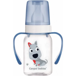 Детская бутылочка Canpol (Канпол) BPA FREE мал/ручк Цвет. ферма 120мл (11/823)-1