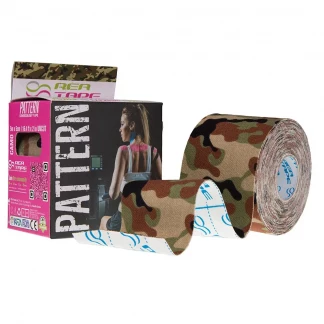 Кинезиологическая тейп с узором милитари Rea tape Pattern 5мх5см (REA-Pattern-military)-0