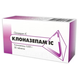 КЛОНАЗЕПАМ IC таблетки по 1мг №50 КЛОНАЗЕПАМ IC таблетки по 1мг №50-0