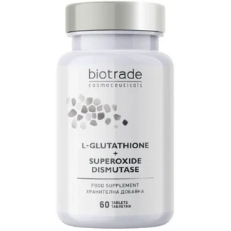 Комплекс антиоксидантний Biotrade (Біотрейд) L-Glutathione + Superoxide Dismutase для омолодження та проти пігментації таблетки №60-0