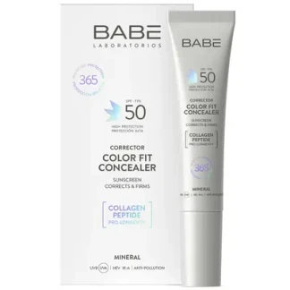 Консиллер BABE (БАБЕ) Laboratorios с адаптивным цветом, коллагеном и пептидами на физических фильтрах SPF50 12мл-0