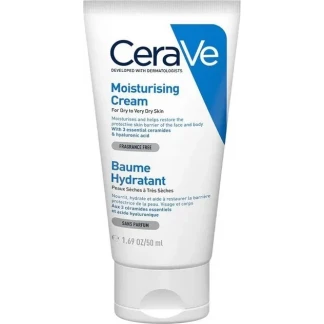 Крем CeraVe (СераВе) зволожуючий для сухої та дуже сухої шкіри обличчя та тіла 50мл Крем CeraVe (СераВе) зволожуючий для сухої та дуже сухої шкіри обличчя та тіла 50мл-0