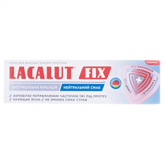 Крем для фиксации зубных протезов Lacalut (Лакалут) нейтральный 70г-0
