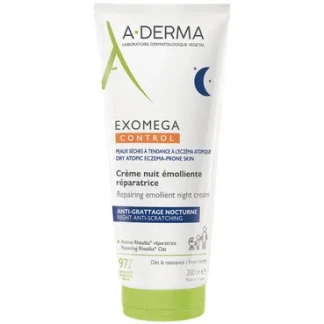Крем-эмолент ночной A-Derma (А-Дерма) Exomega Control для атопической кожи лица и тела 200мл-0