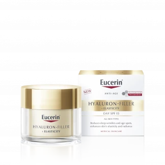 Крем Eucerin (Еуцерин) Hyaluron-Filler + Elasticity Day Cream денний проти зморшок для сухої шкіри SPF15+ 50 мл (69675)-1