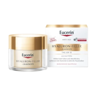 Крем денний Eucerin (Юцерин) Hyaluron-Filler + Elasticity Day Cream проти зморшок для сухої шкіри SPF15+ 50мл (69675)-0