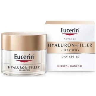 Крем Eucerin (Еуцерин) Hyaluron-Filler + Elasticity Day Cream денний проти зморшок для сухої шкіри SPF15+ 50 мл (69675)-0