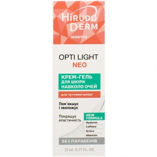 Крем-гель для шкіри навколо очей Біокон Hirudo Derm (Гірудо Дерм) Sensitive Opti Light Neo 19 мл-0