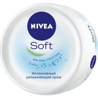 Крем Nivea (Нівея) Soft інтенсивно зволожуючий для обличчя, рук і тіла з олією жожоба і вітаміном Е 100мл-0