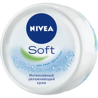 Крем Nivea (Нівея) Soft інтенсивно зволожуючий для обличчя, рук і тіла з олією жожоба і вітаміном Е 200 мл-0