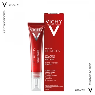 Крем для шкіри навколо очей Vichy (Віши) LiftActiv Collagen Specialist антивіковий для корекції ознак старіння шкіри 15мл-1