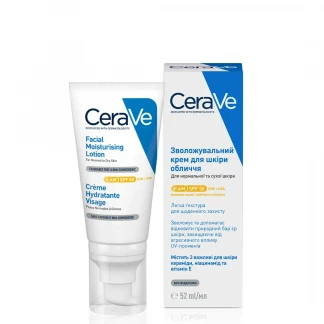 Крем CeraVe (СераВе) увлажняющий, легкий для нормальной и сухой кожи лица SPF50 52мл-1