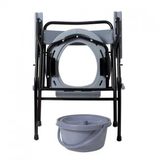 Крісло-стілець з санітарним оснащенням нерегульоване за висотою, складане (KJT710B)-2