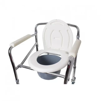 Крісло-стілець з санітарним оснащенням регульоване на колесах (KJT705)-4