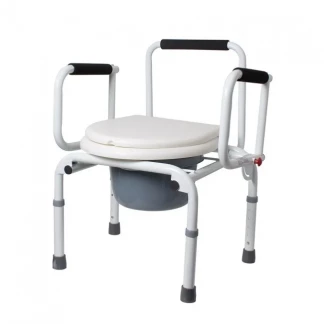 Крісло-стілець з санітарним оснащенням регульоване з відкидним підлокітником (KJT729)-5