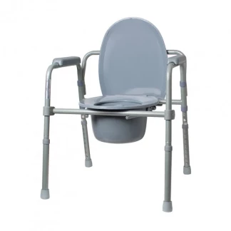 Крісло-стілець з санітарним оснащеннням регульовання за висотою, складне (KJT717)-4