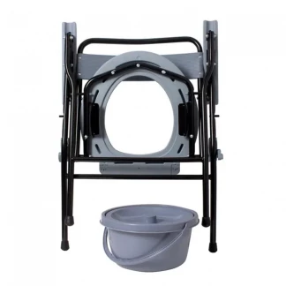 Крісло-стілець з санітарним оснащенням нерегульоване за висотою, складане (KJT710B)-0