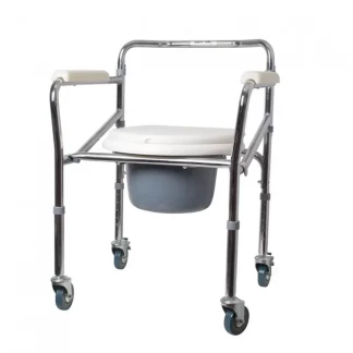 Крісло-стілець з санітарним оснащенням регульоване на колесах (KJT705)-2