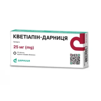 КВЕТІАПІН-Дарниця таблетки по 25мг №30-0