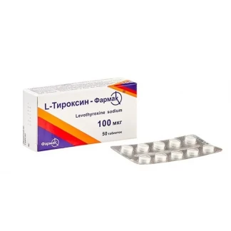 L-ТИРОКСИН-Фармак таблетки по 100мкг №50-1