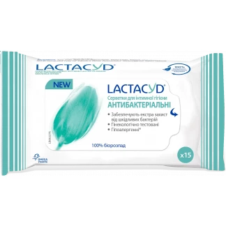 Антибактериальные салфетки для интимной гигиены Lactacyd (Лактацид) 15 шт-0