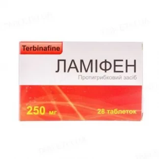 ЛАМІФЕН таблетки по 250мг №28 ЛАМІФЕН таблетки по 250мг №28-0