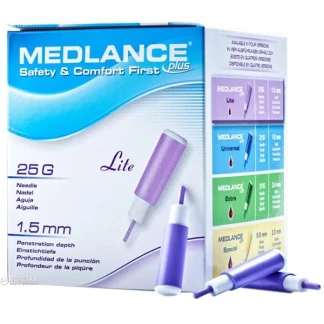 Ланцеты автоматический Medlance (Медланс) plus Lite 25G 1,5 мм №200 фиолетоые-3