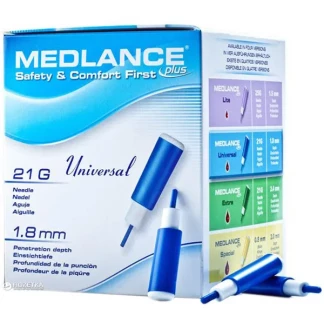 Ланцети автоматичний Medlance (Медланс) plus Universal 21G 1,8мм №200 синій-6