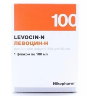 ЛЕВОЦИН-Н розчин для інфузій по 500мг/100мл по 100мл у флаконі-0