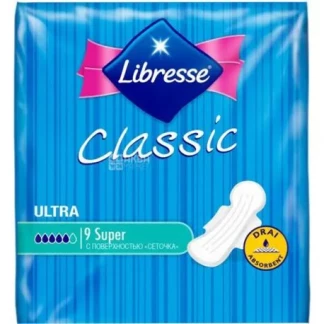 Прокладки гігієнічні Libresse (Лібрес) класік ультра драй супер №9-0
