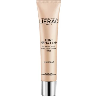 Тональний флюїд Lierac (Лієрак) Teint Perfect Skin Illuminating Fluid SPF20 тон 01 світло-бежевий для всіх типів шкіри обличчя 30 мл-0
