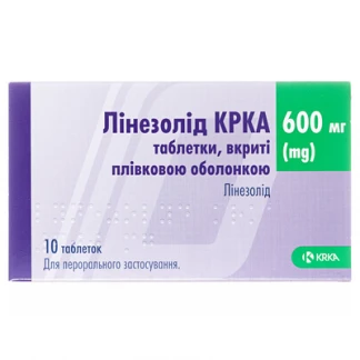 ЛІНЕЗОЛІД КРКА таблетки по 600мг №10-0