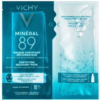 Маска тканинна Vichy (Віши) Mineral 89 Fortifying Recovery Mask зміцнююча для відновлення шкіри обличчя 29 мл-0