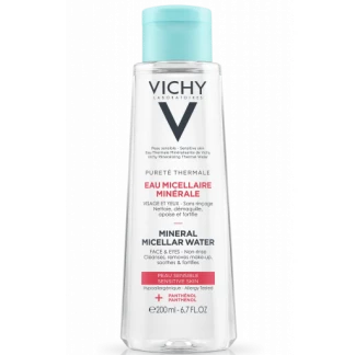 Міцелярна вода Vichy (Віши) Purete Thermale Mineral Micellar Water Sensitive Skin для чутливої шкіри обличчя і очей 200 мл-0