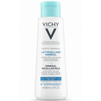 Міцелярне молочко Vichy (Віши) Purete Thermale Mineral Micellar Milk Dry Skin для сухої шкіри обличчя і очей 200 мл-0