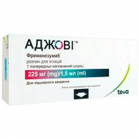 АДЖОВИ раствор для инъекций по 225мг по 1,5мл №1 в предварительно заполненном шприце
