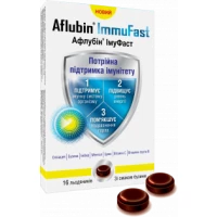 Афлубін ІмуФаст льодяники з вітаміном С, вітаміном D та для підтримки імунітету  16 шт.